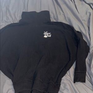 PINK Victoria's Secret Black Batwing Turtleneck Sweater